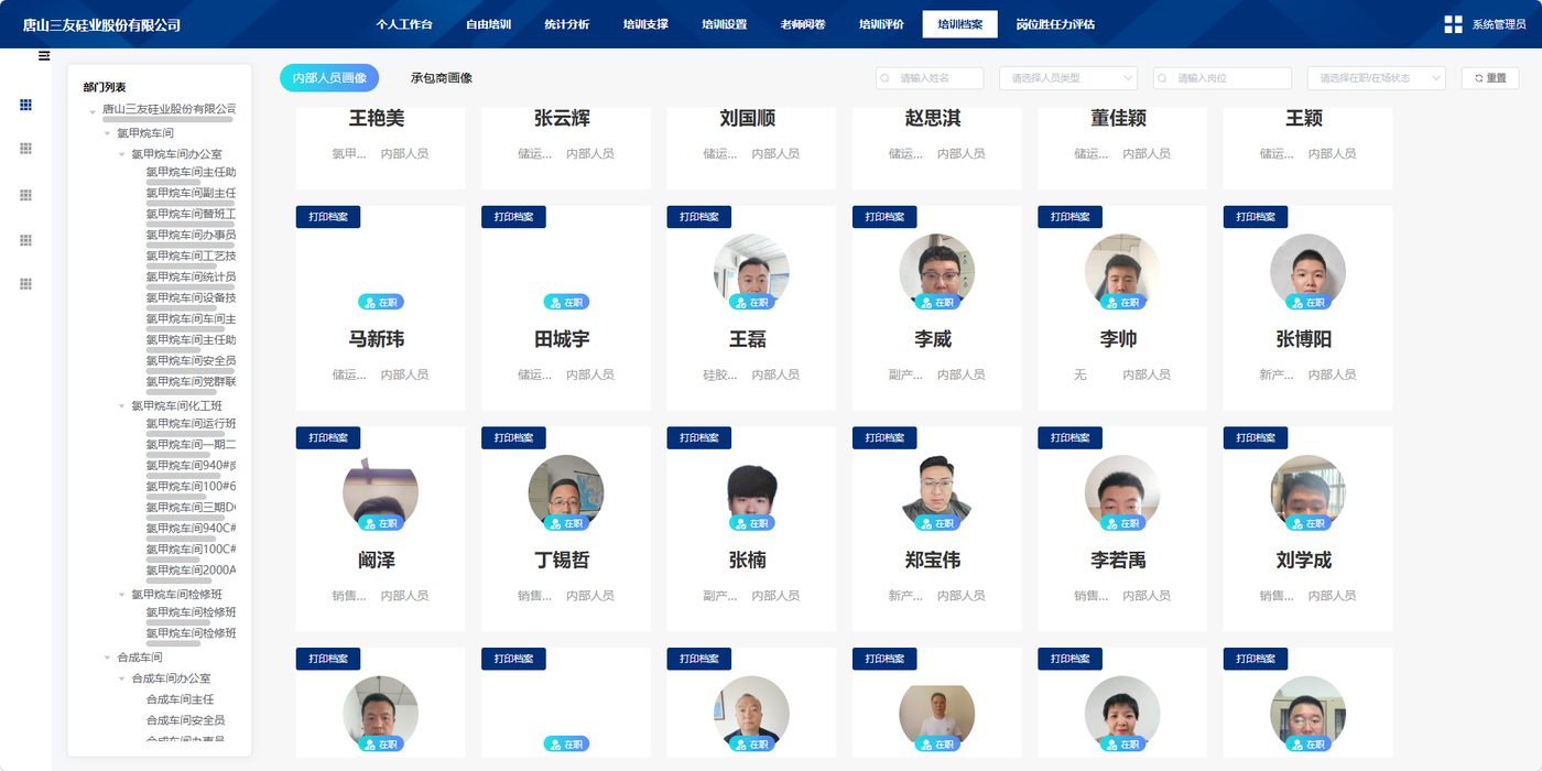人员画像与培训档案